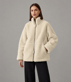 Silvia | Chaqueta Teddy Oversize de Cuello Alto