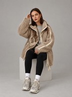 Silvia | Chaqueta Teddy Oversize de Cuello Alto
