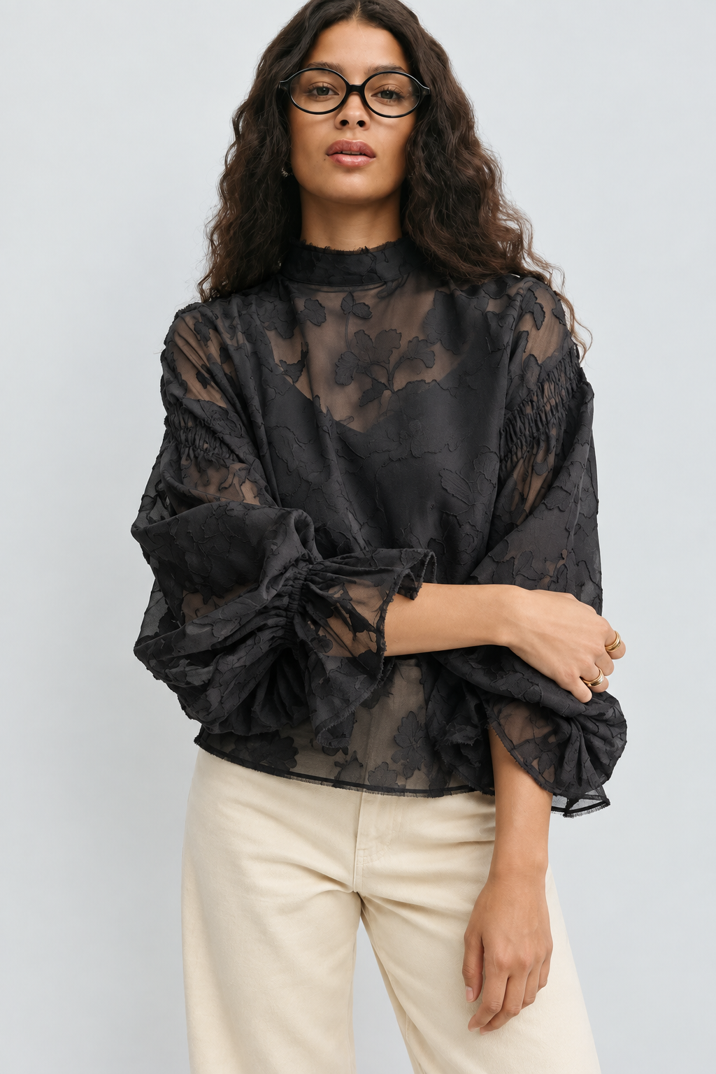 Talía | Blusa de Manga Larga con Estampado Floral