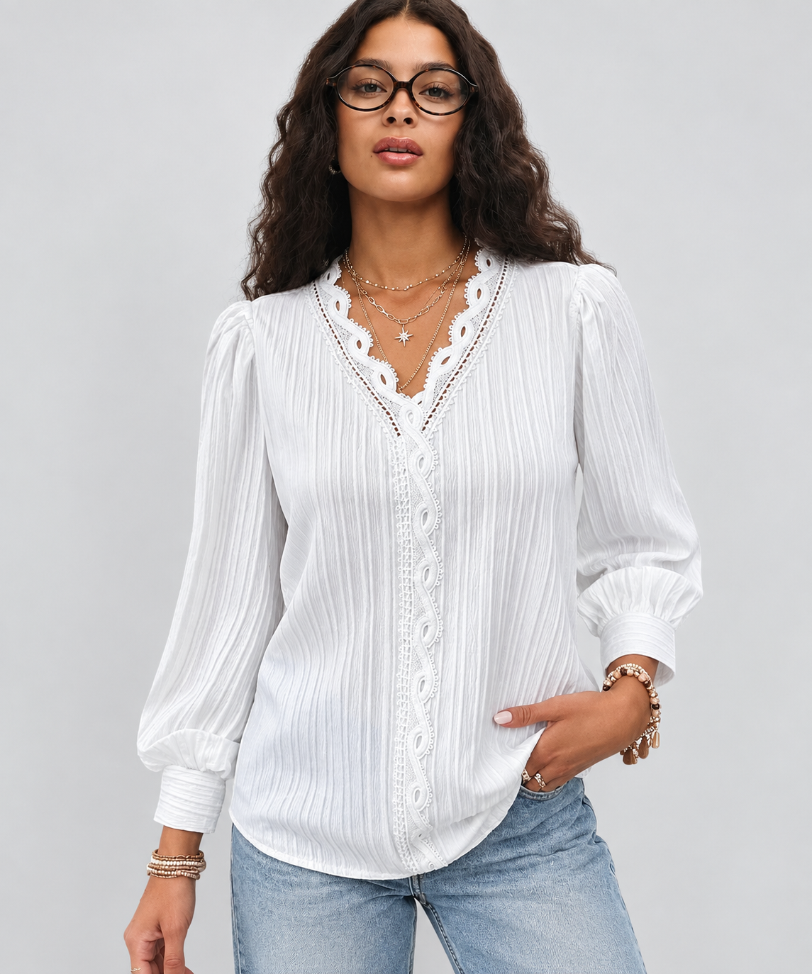 Alison | Blusa con Pliegues Cómodos