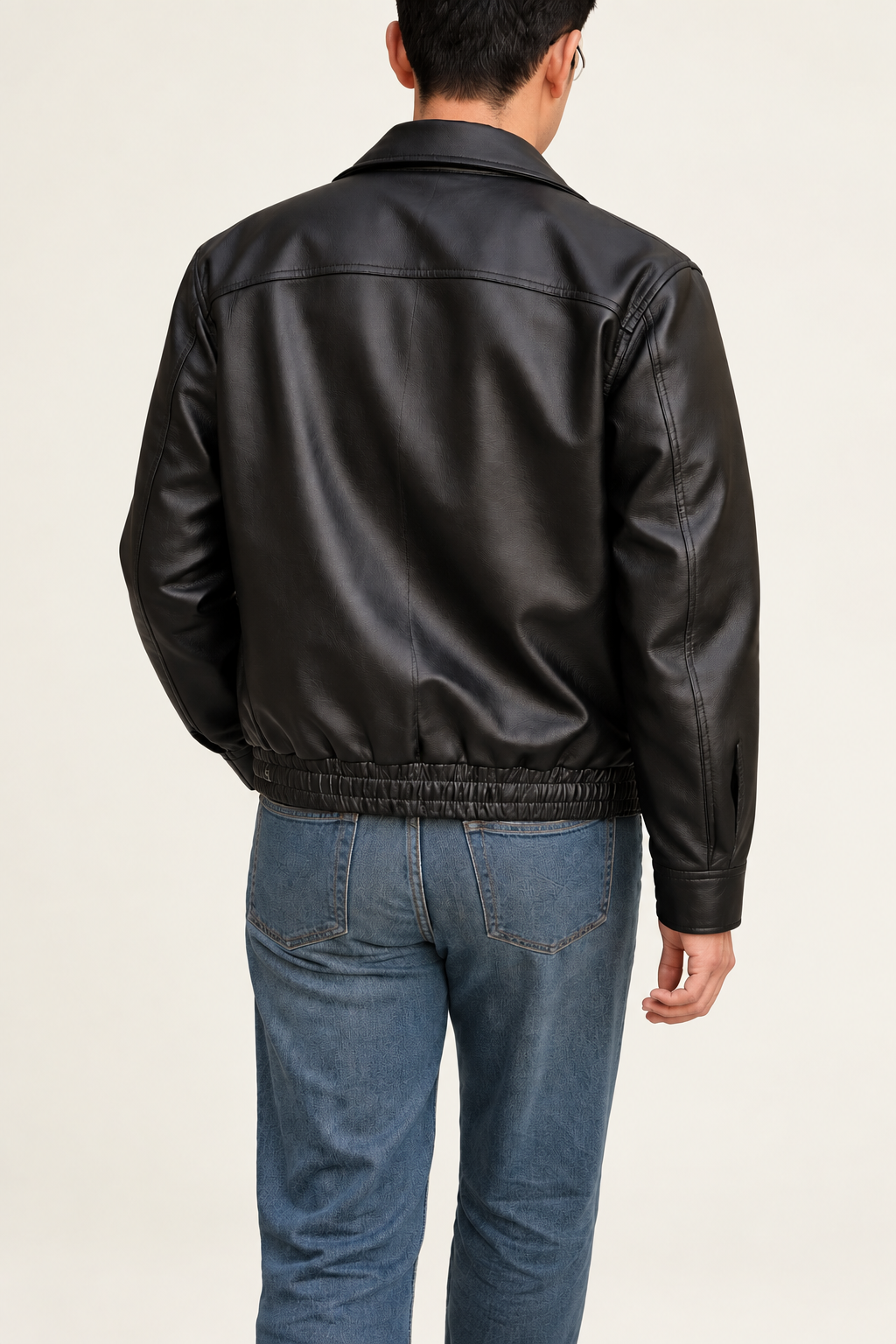 Chaqueta bomber de cuero clásica