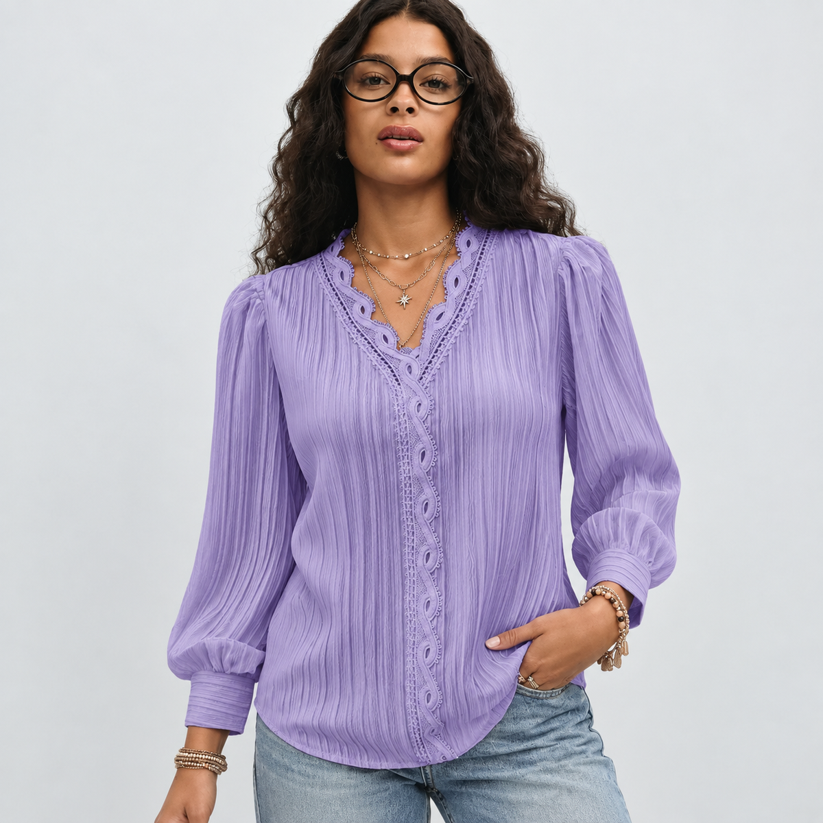 Alison | Blusa con Pliegues Cómodos