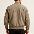 Chaqueta bomber de ante entallada