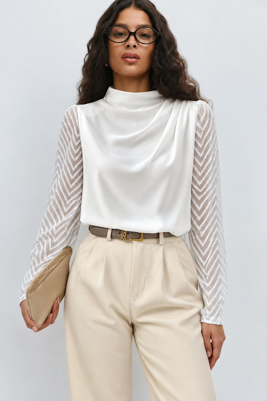Zara | Blusa Elegante con Mangas Transparentes