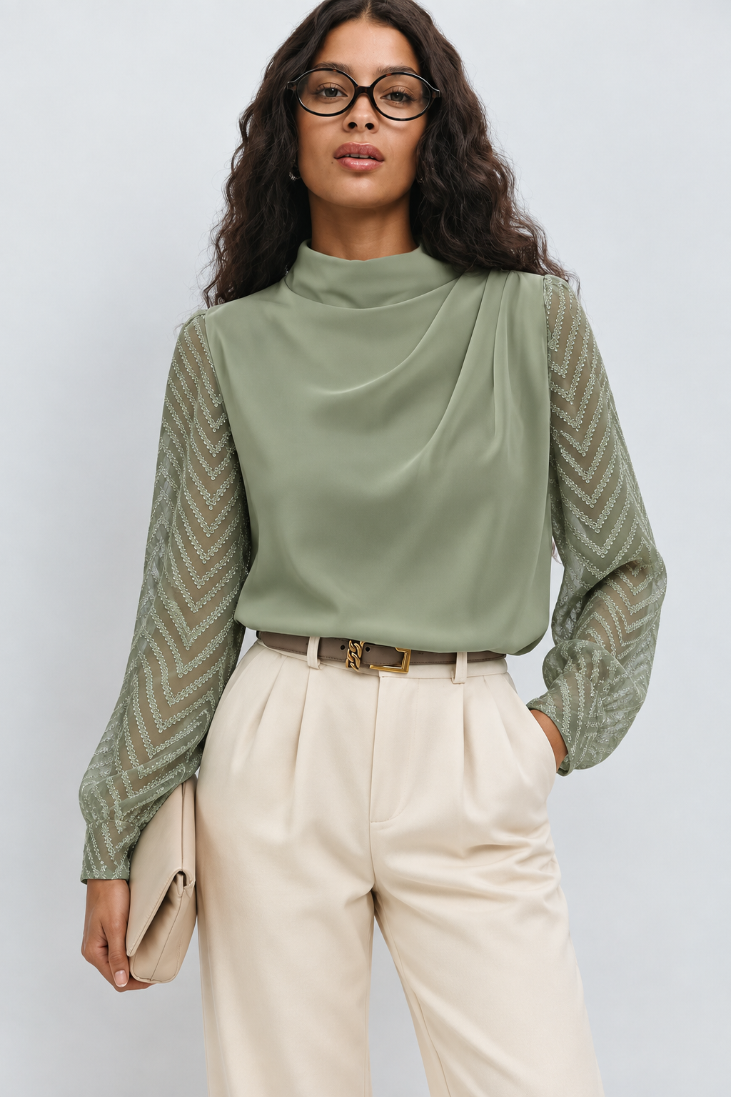 Zara | Blusa Elegante con Mangas Transparentes