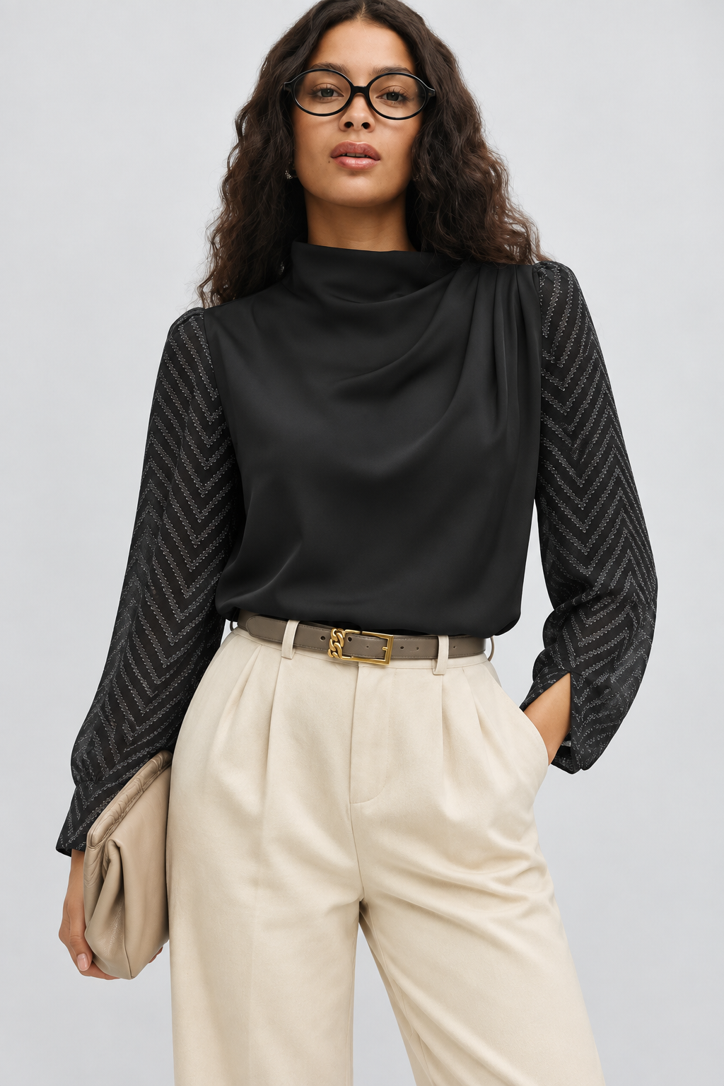 Zara | Blusa Elegante con Mangas Transparentes