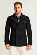 Chaqueta militar cruzada elegante