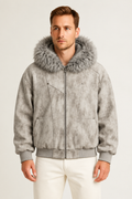 Chaqueta bomber con capucha cálida