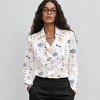 Silvia | Blusa de Lujo con Brillo y Cuello Plisado