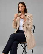 ABRIGO LARGO ELEGANTE PARA MUJER