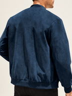 Chaqueta bomber de ante elegante