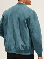 Chaqueta bomber de ante elegante