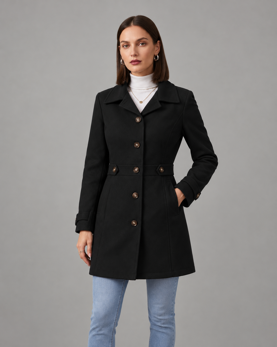 GABARDINA CLÁSICA ELEGANTE ATEMPORAL PARA MUJER