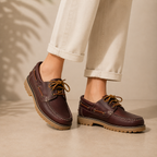 NÁUTICOS  CLÁSICOS BENAVENTE UNISEX CORDONES PIEL PULL CAMEL