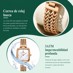 Alessia Reloj Cuadrado de Acero Inoxidable