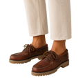 HOMBRE NÁUTICOS CLÁSICOS BENAVENTE CORDONES PIEL PULL BRANDY