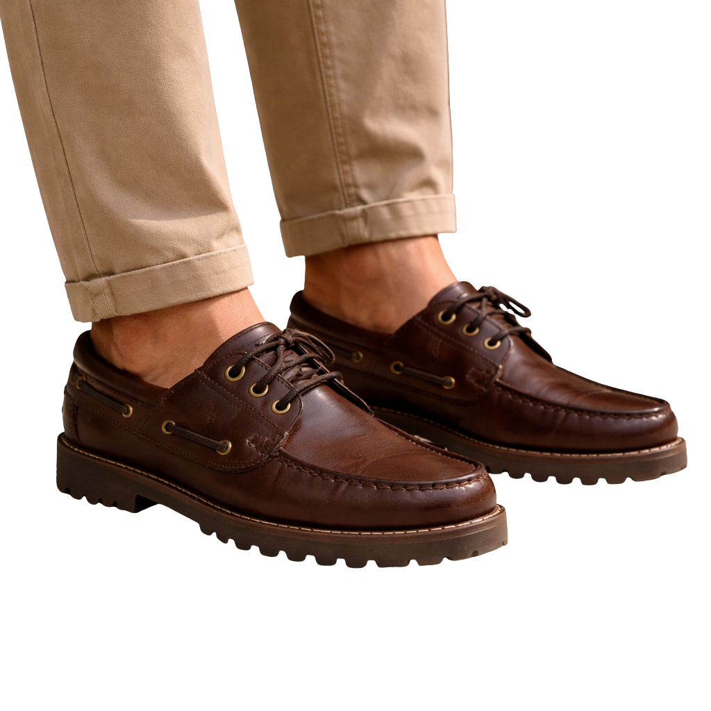 HOMBRE NÁUTICOS CLÁSICOS BENAVENTE CORDONES PULL CHOCOLATE