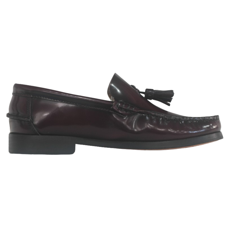 HOMBRE MOCASIN P/S BORLAS BURDEOS