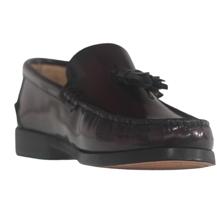 HOMBRE MOCASIN P/S BORLAS BURDEOS