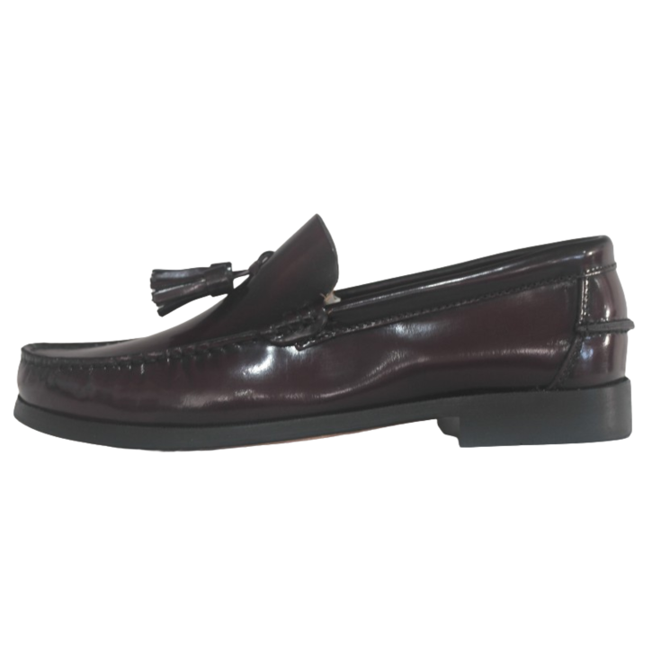 HOMBRE MOCASIN P/S BORLAS BURDEOS