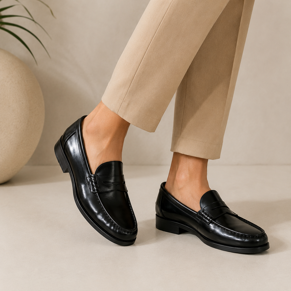 HOMBRE MOCASIN  GENGIS NEGRO