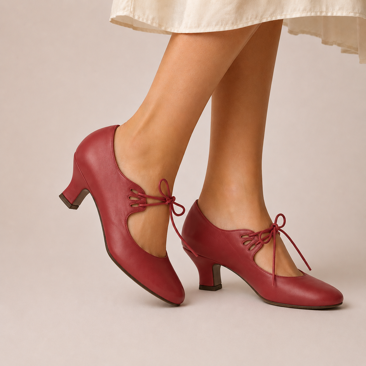 MUJER SALON BAILE MODELO CORDON ROJO