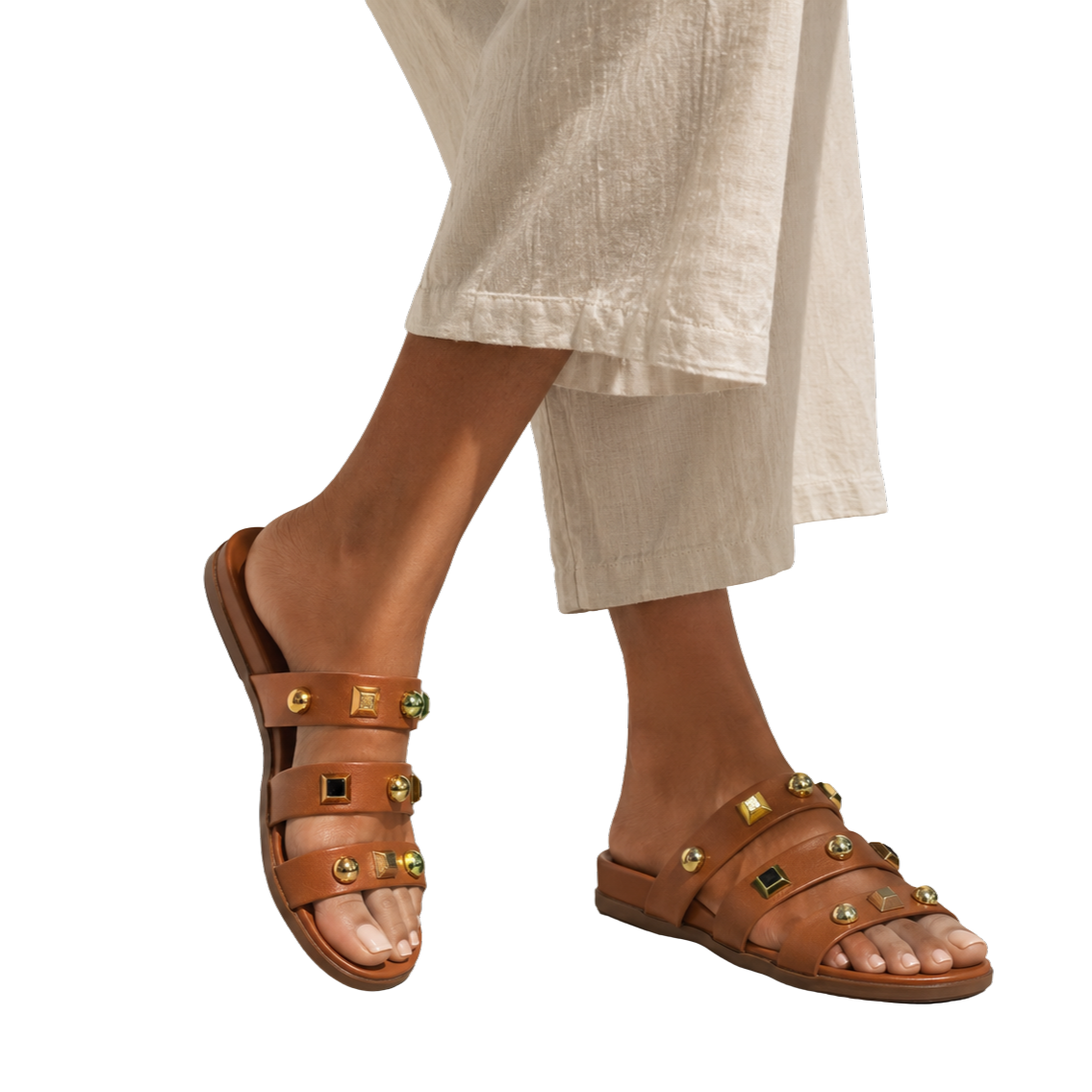 MUJER SANDALIA CAPRI CAMEL