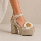 MUJER SANDALIA SALINA BEIGE ESPARTO