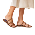MUJER SANDALIA PLANA NOA CAMEL