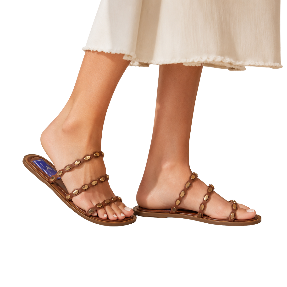 MUJER SANDALIA PLANA NOA CAMEL