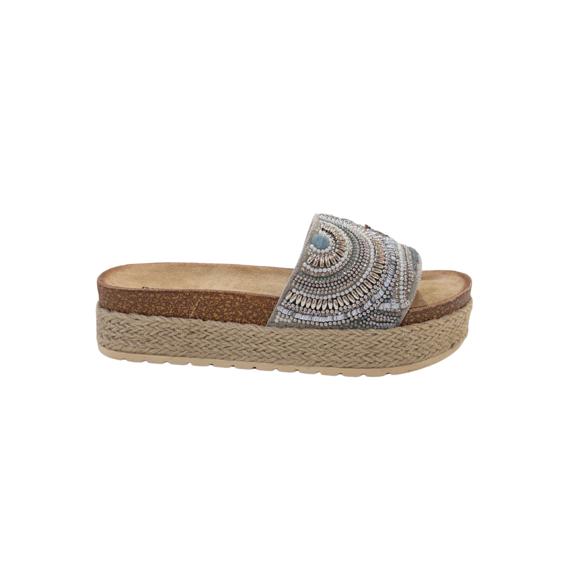 MUJER SANDALIA PLATAFORMA DAFNE PLATA