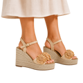 MUJER SANDALIA CUÑA VALERIA BEIGE