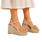 MUJER SANDALIA CUÑA VALERIA BEIGE