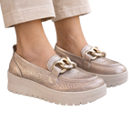 MUJER MOCASIN COMODO GLIDEA BRONCE