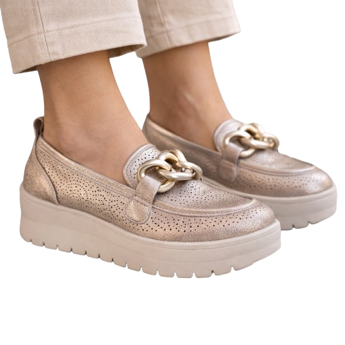 MUJER MOCASIN COMODO GLIDEA BRONCE