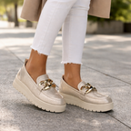 MUJER MOCASIN COMODO GLIDEA PLATINO