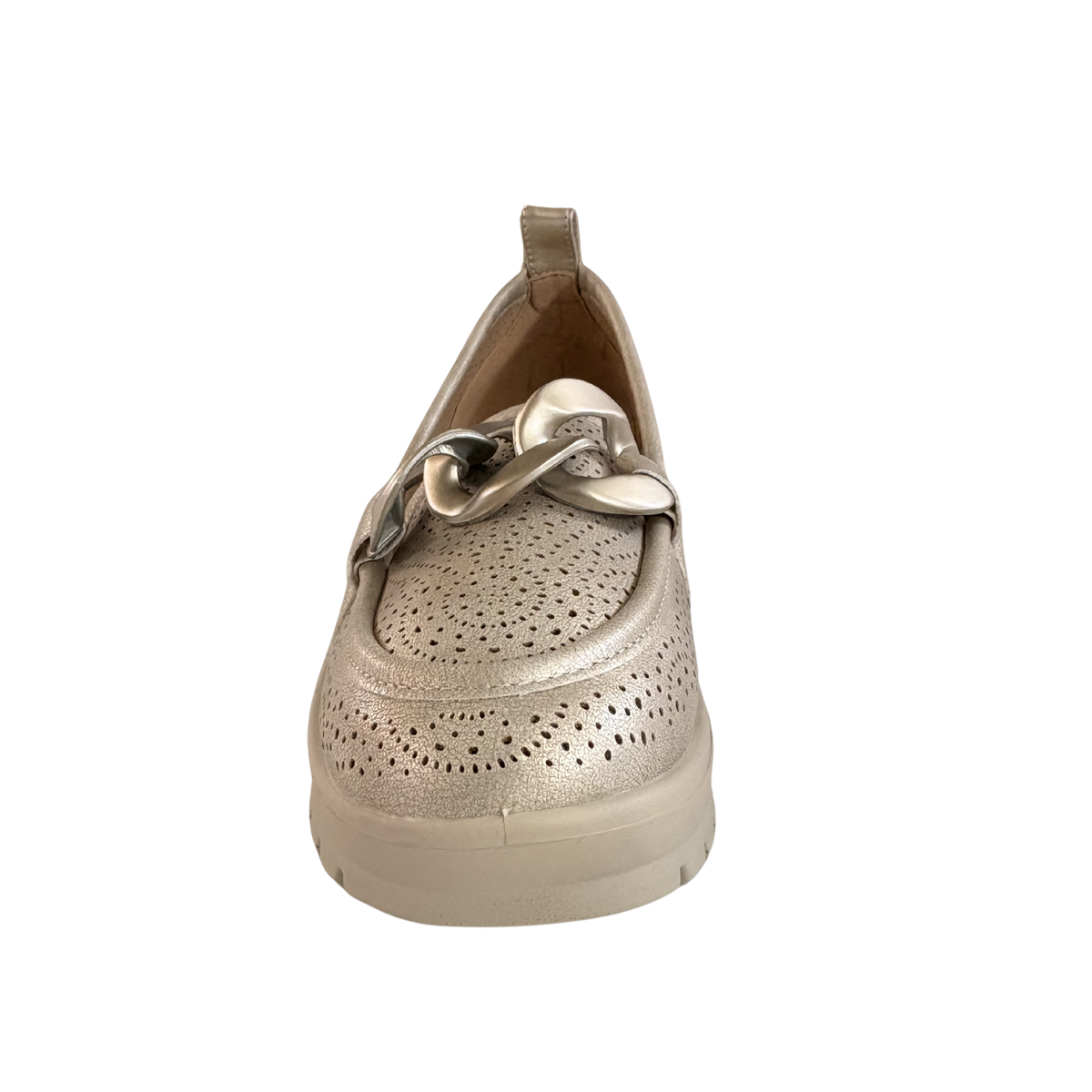 MUJER MOCASIN COMODO GLIDEA PLATINO