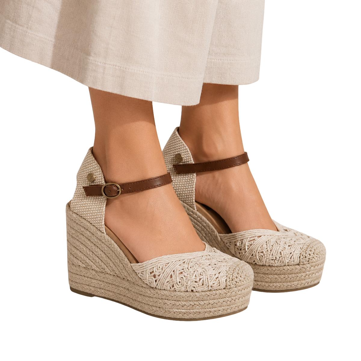 MUJER ESPARTO MARINERO BEIGE JULIA
