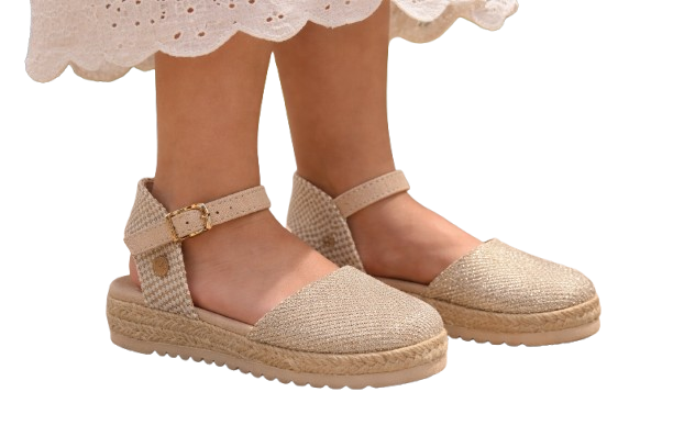NIÑO ESPARTOS NIÑA TEXTIL ORO