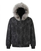 Chaqueta bomber con capucha cálida