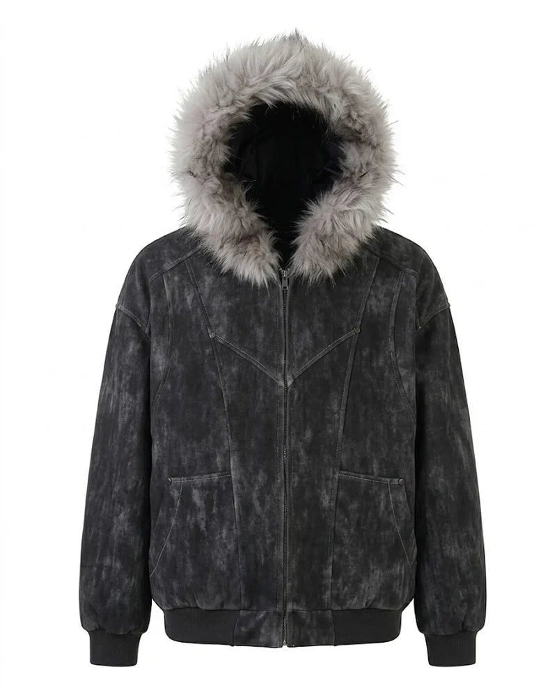 Chaqueta bomber con capucha cálida