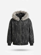 Chaqueta bomber con capucha cálida