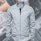 Chaqueta bomber con ribetes a rayas cómoda