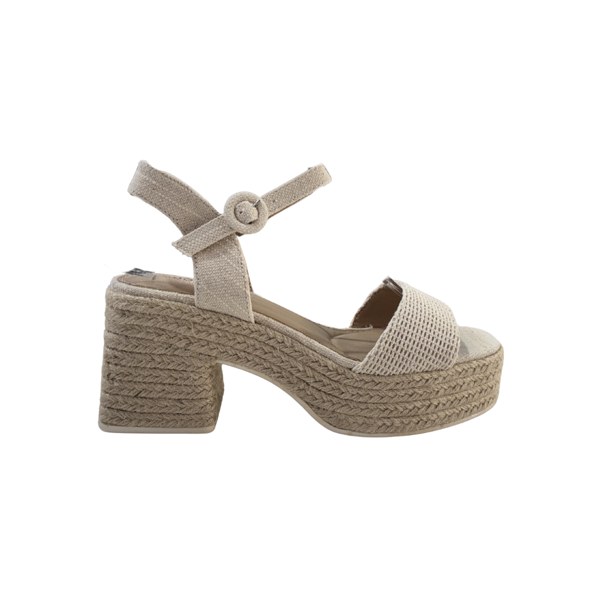 MUJER SANDALIA YUTE  BEIGE DOBLE TIRA