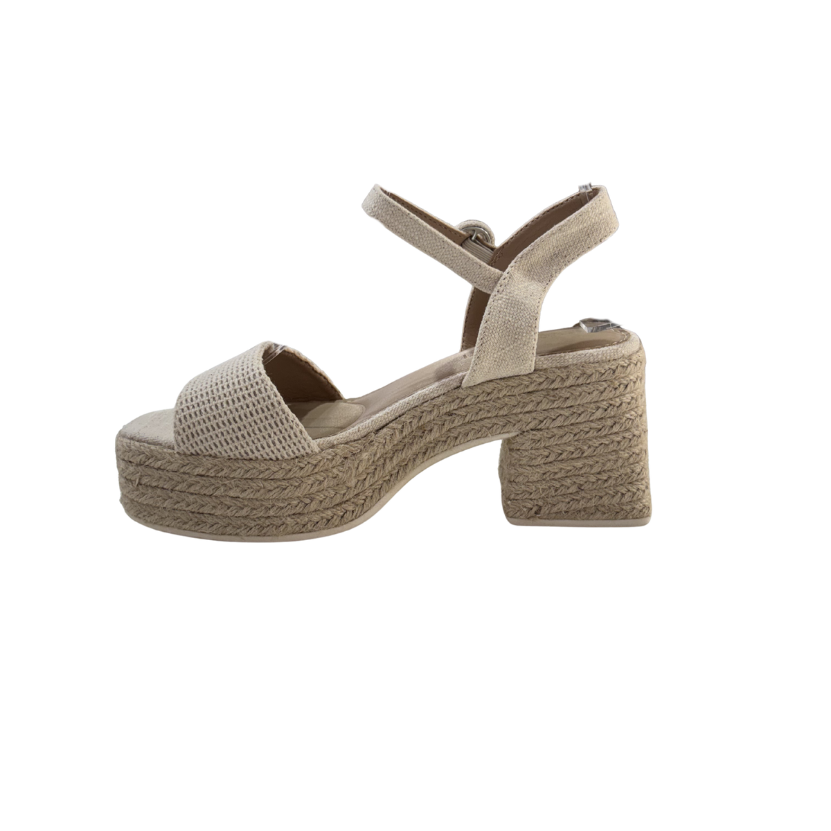 MUJER SANDALIA YUTE  BEIGE DOBLE TIRA