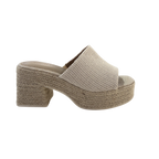MUJER  SANDALIA BEIGE DESTALONADA