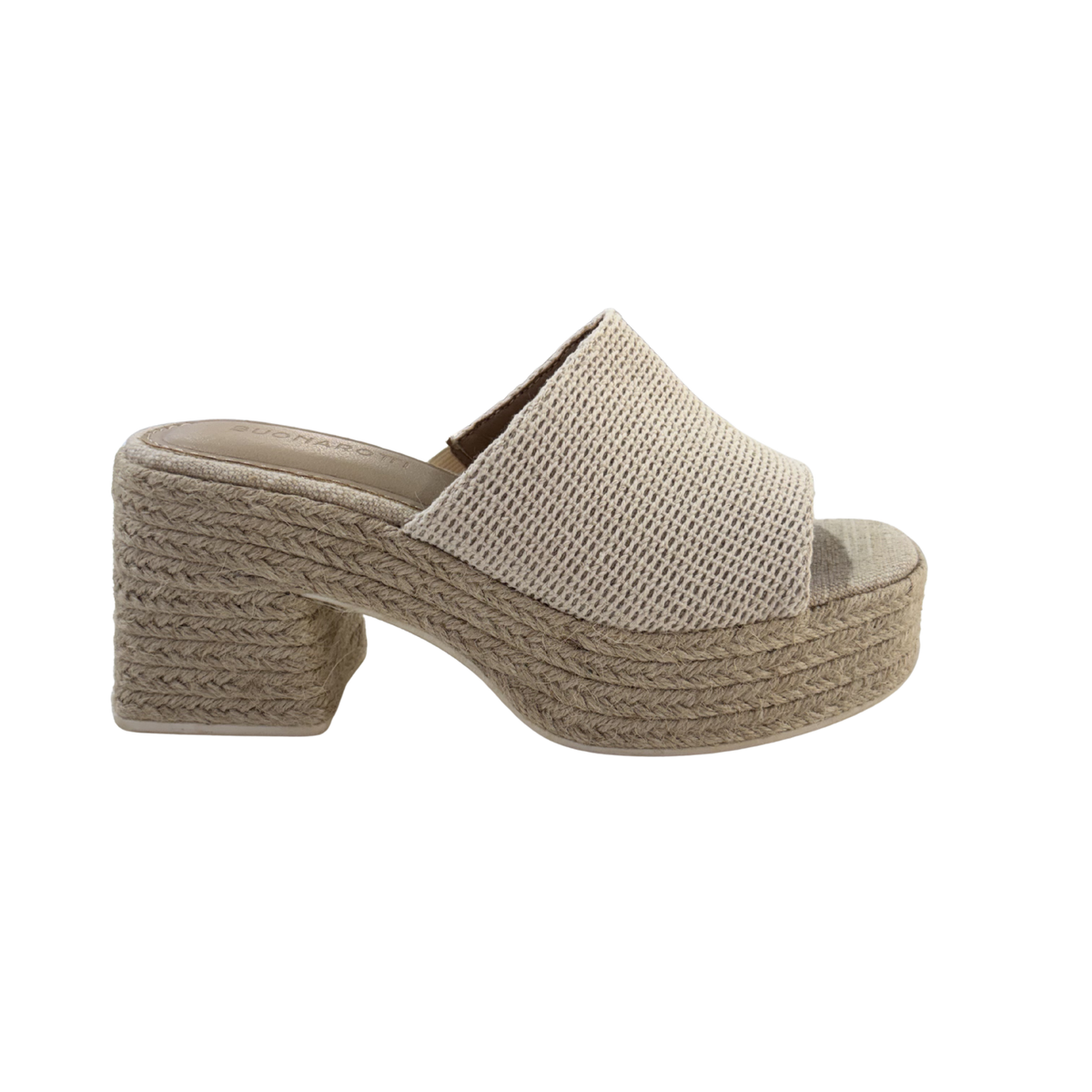 MUJER  SANDALIA BEIGE DESTALONADA