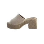 MUJER  SANDALIA BEIGE DESTALONADA