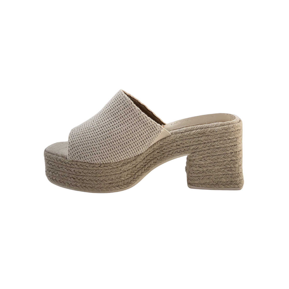 MUJER  SANDALIA BEIGE DESTALONADA