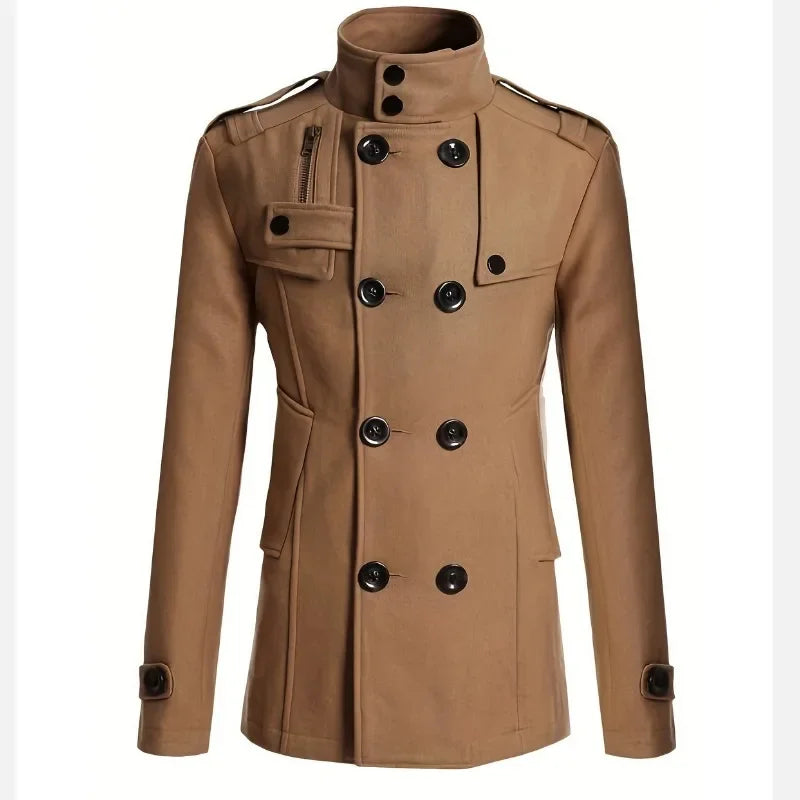 Chaqueta militar cruzada elegante